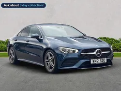 Blue Used 2021 Mercedes CLA180 AMG line Sedan | £22,599 (Fair price)