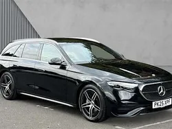 Obsidian black metallic Used 2025 Mercedes E220 AMG Line Premium Estate | £54,480