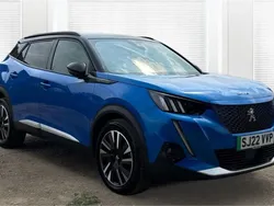 Blue Used 2022 Peugeot e-2008 Premium SUV | £14,030 (Fair price)