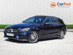 Blue Used 2016 Mercedes C250 AMG Line Premium Plus Estate | £13,790 (Fair price)
