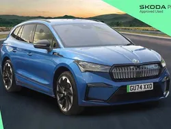 Race blue metallic Used 2024 Skoda Enyaq iV SportlinePlus SUV | £32,979 (Expensive)