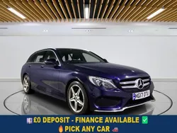 Blue Used 2017 Mercedes C220 AMG line Estate | £13,099 (Good price)