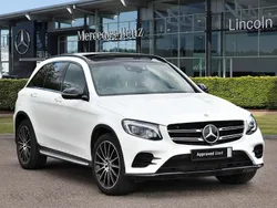 White Used 2018 Mercedes GLC350 AMG line Estate | £24,499 (A bit pricey)