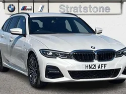 White Used 2021 BMW 330 M Sport Estate | £27,250 (Fair price)