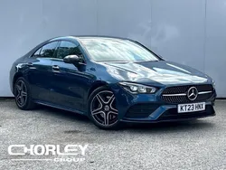 Blue Used 2023 Mercedes CLA200 AMG Line Premium Coupe | £25,551 (A bit pricey)