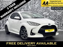 White Used 2021 Toyota Yaris Hybrid Design Hatchback | £15,995 (Fair price)