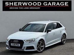 White Used 2018 Audi S3 Sportback Black Edition Hatchback | £21,490