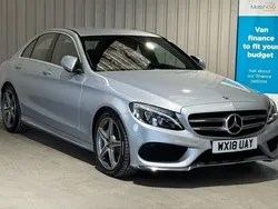 Silver Used 2018 Mercedes C220 AMG line Sedan | £17,250 (Fair price)