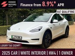 White Used 2025 Tesla Model Y Long Range RWD SUV | £36,475 (Expensive)