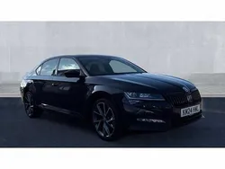 Black magic pearlescent Used 2024 Skoda Superb SportlinePlus Hatchback | £25,390 (Fair price)