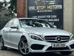 Silver Used 2015 Mercedes C220 AMG line Sedan | £8,495 (Fair price)