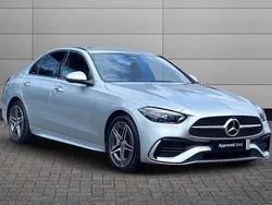 Silver Used 2024 Mercedes C300e AMG Line Premium Sedan | £38,195 (Fair price)