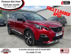 Red Used 2018 Peugeot 3008 GT-line Hatchback | £10,495 (A bit pricey)