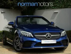 Blue Used 2021 Mercedes C200 AMG line Cabriolet | £23,995 (A bit pricey)