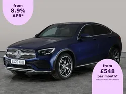 Blue Used 2020 Mercedes GLC300 AMG line Coupe | £33,535 (Fair price)