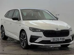Candy white Used 2025 Skoda Scala Monte Carlo Hatchback | £20,695 (A bit pricey)