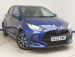 Blue Used 2022 Toyota Yaris Hybrid Design Hatchback | £16,998 (Fair price)