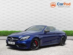 Blue Used 2016 Mercedes C63S AMG Premium Cabriolet | £34,990 (Fair price)