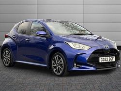 Blue Used 2022 Toyota Yaris Hybrid Design Hatchback | £16,695 (Fair price)