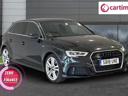 Black Used 2018 Audi A3 Sportback S-Line Hatchback | £15,750 (Fair price)