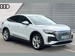 White Used 2024 Audi Q4 Sportback e-tron S-Line SUV | £36,828