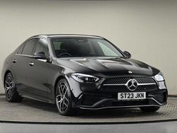 Black Used 2023 Mercedes C300e AMG line Sedan | £34,350 (Fair price)