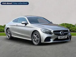 Silver Used 2021 Mercedes C220 AMG line Coupe | £21,999 (Fair price)