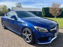 Blue Used 2016 Mercedes C220 AMG line Coupe | £14,499 (Fair price)