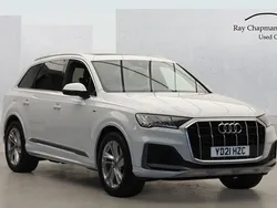 White Used 2021 Audi Q7 S-Line SUV | £35,000 (Good price)