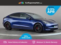 Blue Used 2021 Tesla Model 3 Long Range AWD Sedan | £18,897 (A bit pricey)