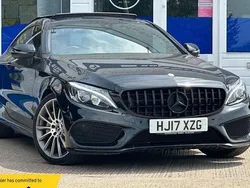 Black Used 2017 Mercedes C300 AMG line Coupe | £16,825 (Fair price)