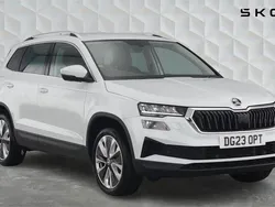 Moon white metallic Used 2023 Skoda Karoq SE L SUV | £23,347 (Fair price)