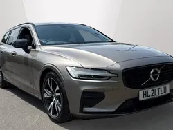 Pebble grey Used 2021 Volvo V60 R-Design Estate | £21,590 (Fair price)