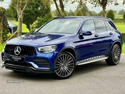 Blue Used 2021 Mercedes GLC220 AMG Line Premium Estate | £29,995 (Expensive)