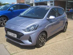 Light meta blue metallic Used 2023 Hyundai i10 Premium Hatchback | £14,995 (Fair price)