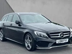Black Used 2018 Mercedes C220 AMG line Estate | £15,214 (Fair price)