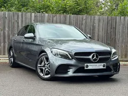 Grey Used 2021 Mercedes C220 AMG line Sedan | £19,751 (Fair price)