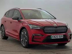 Velvet red metallic Used 2025 Skoda Enyaq iV vRS SUV | £37,995 (Fair price)