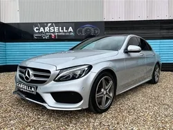 Silver Used 2015 Mercedes C250 AMG line Sedan | £10,950 (Fair price)