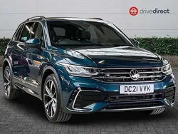 Blue Used 2021 VW Tiguan R-line SUV | £24,850 (Expensive)