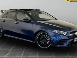 Blue Used 2021 Mercedes A35 AMG Premium Plus Hatchback | £25,295 (Fair price)