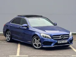 Blue Used 2017 Mercedes C250 AMG line Sedan | £9,795 (Super price)