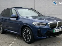 Phytonic blue metallic paint Used 2024 BMW iX3 M Sport SUV | £39,037 (Fair price)