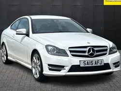 White Used 2015 Mercedes C180 Sport Edition Coupe | £8,950 (Good price)