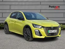 Yellow Used 2024 Peugeot e-208 GTi Hatchback | £23,250 (Fair price)