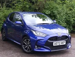 Blue Used 2022 Toyota Yaris Hybrid Design Hatchback | £16,998 (Fair price)