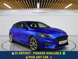 Blue Used 2018 Ford Focus ST-Line X Hatchback | £11,449 (Fair price)