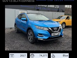 Blue Used 2017 Nissan Qashqai N-Connecta SUV | £9,499 (Fair price)