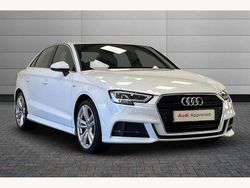 White Used 2018 Audi A3 S-Line Sedan | £16,990 (Fair price)