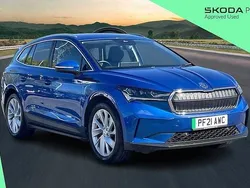 Race blue metallic Used 2021 Skoda Enyaq iV Suite SUV | £17,795
